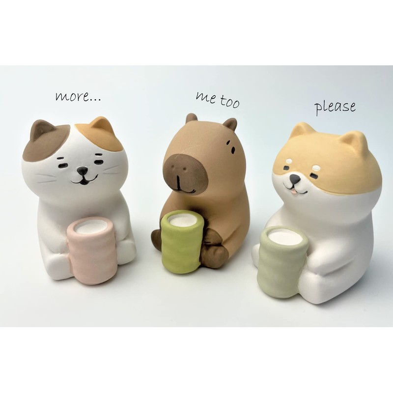 Stone Diffuser Tea-Drinking Animals [ Designed in Japan] Non Electric