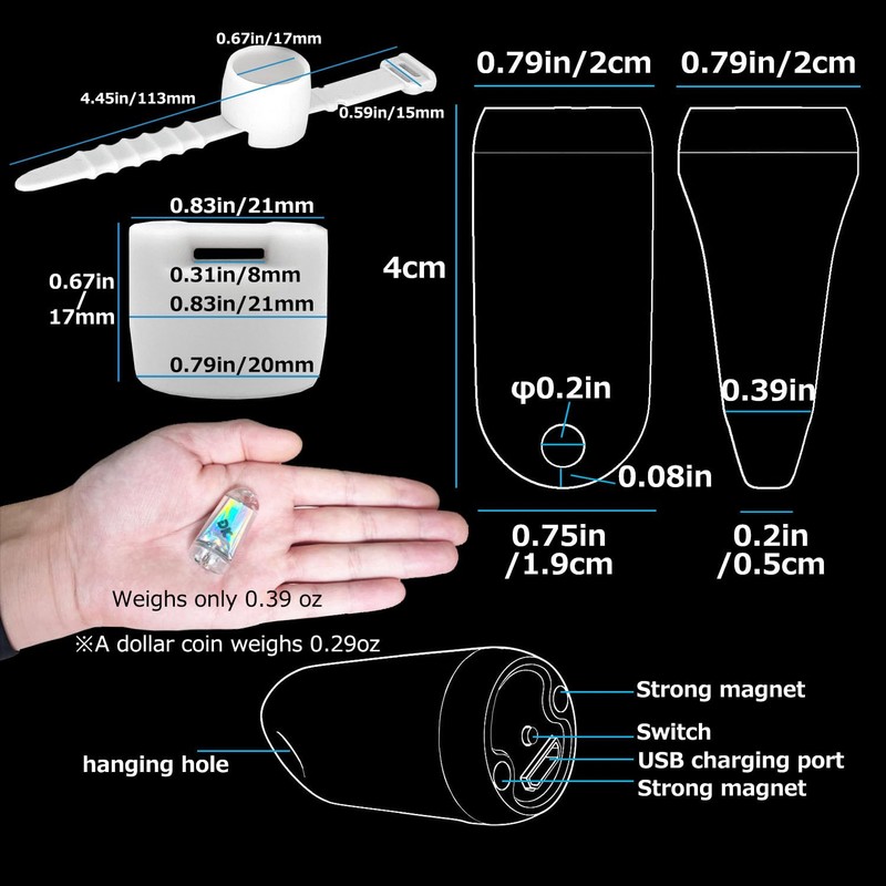 DOKeep USB Mini LED Lanterns, 2 Pack Waterproof EDC Keychain