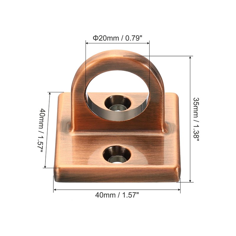 PATIKIL Pad Eye Plate U Hooks, Metal Ceiling Hook Wall