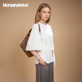 Montana West Hobo Bags for Women Medium Shoulder Purse Casual Bucket Top Handle Handbag with Detachable Crossbody Strap