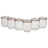 Mini Tulip Jelly Jar with Glass Lids 6 Rings and