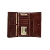 Mancini Casablanca Full Grain Leather RFID Secure Trifold Wallet, Brown