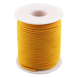 McFanBe Braided Nylon Twine Cord Thread String for Necklace Bracelet Jewelry Making Crafting Accessories (2mm-98feet, Golden)