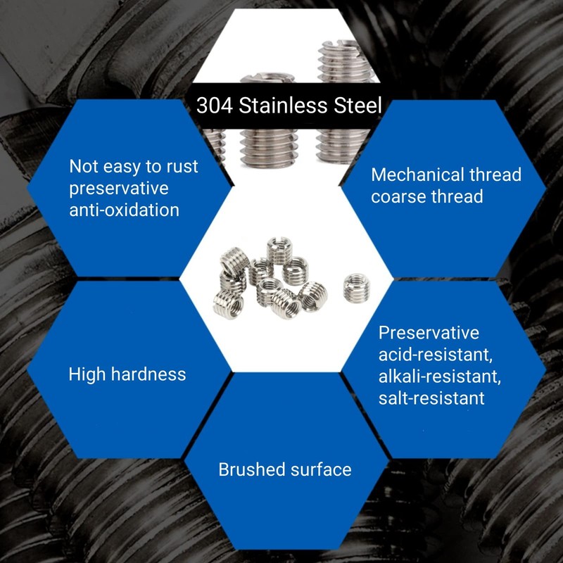 Threaded Insert Reducing Nuts, M4 x 0.7, M6 x 1,