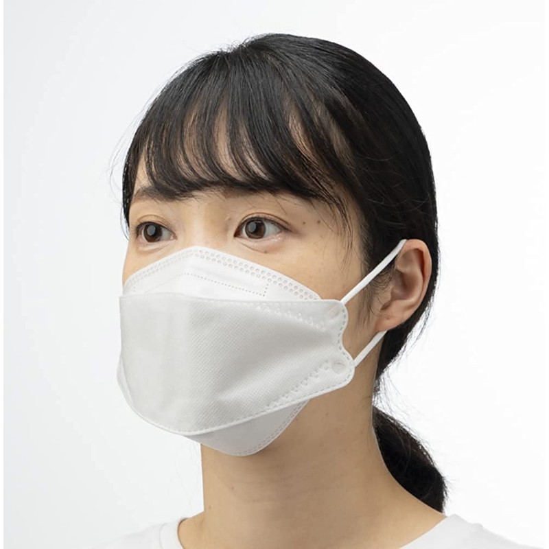 [AENA] 4層構造 接触冷感 不織布マスク (ホワイト/MSサイズ：少し小さめ / 30枚入) おしゃれ 使い捨て 冷感