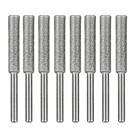 Nifocc 8 PCS Diamond Sharpening Wheels Diamond Chainsaw Sharpener Burr Grinding Stone File for Metal Chainsaw Alloy Steel Jade Gem Stone Carving Ceramics Glass - 3/16" 4.8mm