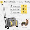 pidipiti 18x13.5x9 TSA Approved top Expandable Rolling pet Carrier for