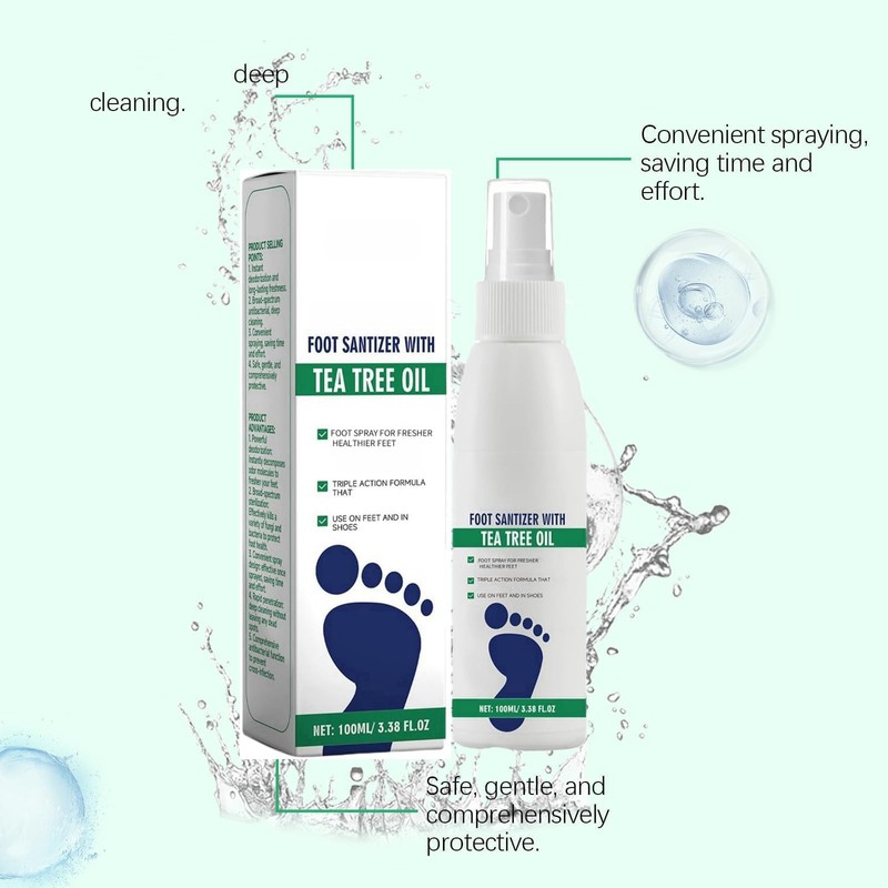  Foot Sanitizer Spray with Tea Tree Oil, Tea Tree