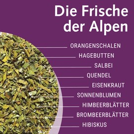 Weltecke Alpine Herbal Tea Loose 250 g | Premium Tea Made & Controlled in Germany | Herbal Tea with Spicy Aromatic Taste | Freshly Bottled | Pleasant Neck Warmer Tea