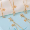 MJARTORIA Initial Necklace A to Z Gold Capital Letter Necklaces
