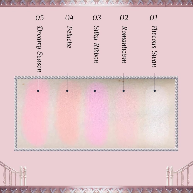Flower Knows Swan Ballet Series Blush Compact (02 Romanticism)