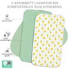 2 x Fitted Sheets Made of 100% Cotton with Elastic
