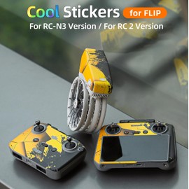 YYFRIEND Colorful Skin Wrap Decal Sticker Carbon Fiber Skin Decal Set for DJI FLIP with RC 2