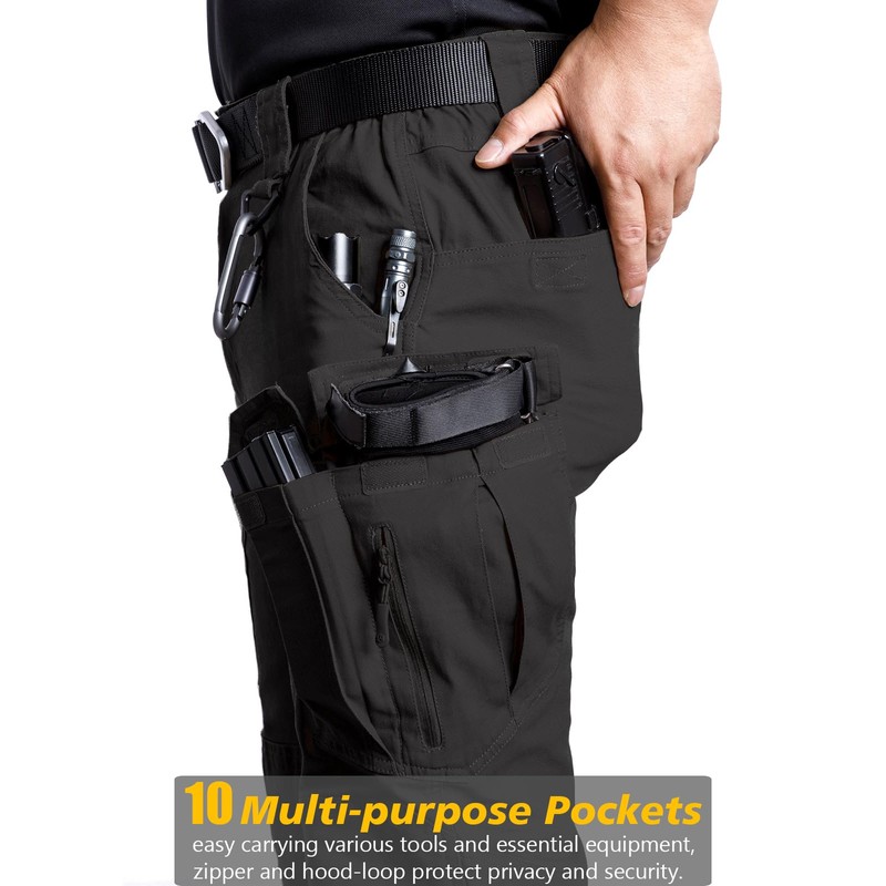 NAVEKULL Men's Tactical Pants Lightweight Stretch Flex Work Pants Cotton