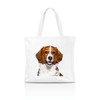 AdriLeo Kooiker Nederlandse Kooikerhondje Shopping Bag, White with photographic print
