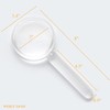 MAGDEPO 3X Handheld Magnifier 2-in-1 Crystal Clear Transparent Acrylic Magnifying