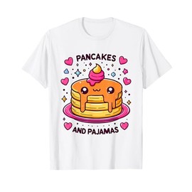 Kawaii Pancakes And Pajamas Cute Pancake Lover Slumber Party T-Shirt