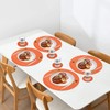 Homcomodar Round Placemats and Coasters Set of 6 Braided Woven