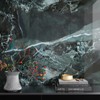 VEELIKE Antique Emerald Black Marble Contact Paper for Countertops Waterproof