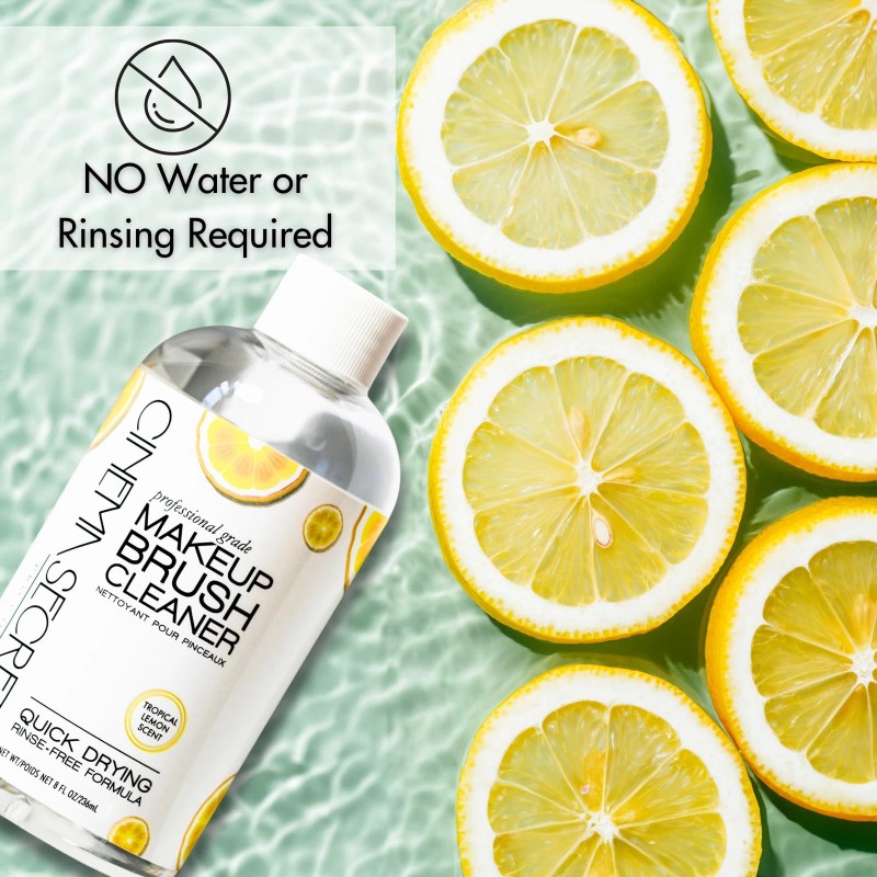 8 Fl Oz Makeup Brush Cleaner Tropical Lemon Scent Gentle