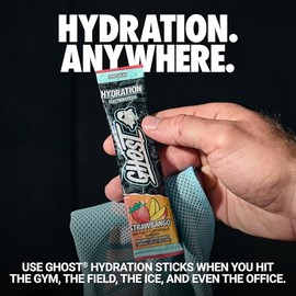 GHOST Hydration Sticks, Electrolyte Powder Packets, Strawbango - 24 Sugar Free Instant Electrolyte Drink Mix - Caffeine-Free Daily Hydration & Immune 