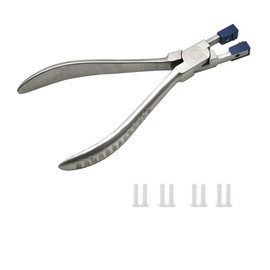 QYAJS Frameless Glasses Repair Tool - Double Rubber Plug Pliers - Silver - Stainless Steel - 1 Pound - Adjusting and Repairing Eyeglasses