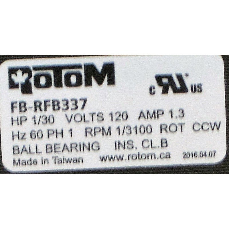 Rotom FB-RFB337 Draft Inducer Furnace Motor for Fasco A361 7002-2558