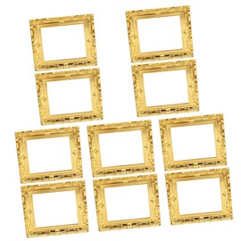 10 Pcs Vintage Mini Gold Picture Frames, 2x3 Mini Photo Frames Set for Home Decor, Tiny Decorative Frames for Gallery Wall Display and Craft Projects Mini Frames Doll House Accessories and Furniture