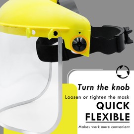 CCLIFE PROBAUWERK Transparent Adjustable Protective Face Shield with PC Visor and Adjustable Headband, Ideal for Welding, Metal Cutting and Splash and Forehead Protection