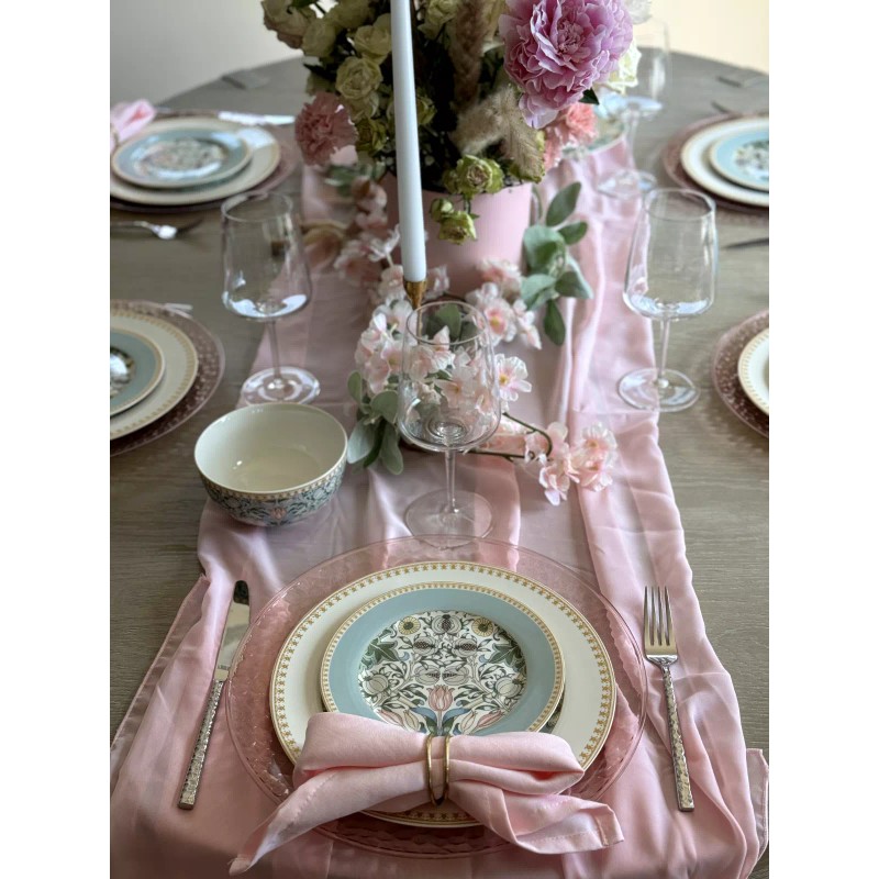 SET OF 6 Morris Garden Porcelain Dessert Plates Floral Bone