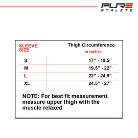 Pure Athlete Full Leg Compression Sleeve - Hamstring, Knee Support and Recovery (Small, 1 Pair - Black)