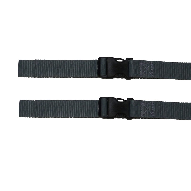 Webbing Strap with Quick Release Buckle, Pack of 2 (Grey,