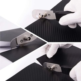 Gomake Vinyl Backing Cutter Wrapping Paper Cutter Vinyl Knife with PTFE Coating Hidden Blade, 30 Degree Snap Off Blade Lockable Utility knife Retractable Box Cutter with Extra 10pcs Replace blades