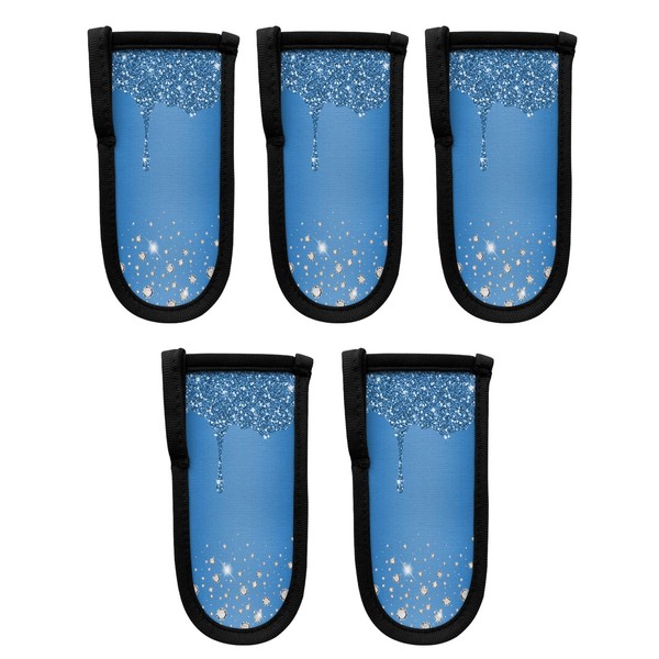 Blue Diamond Hot Handle Holder, Pot Pan Handle Covers, Shiny