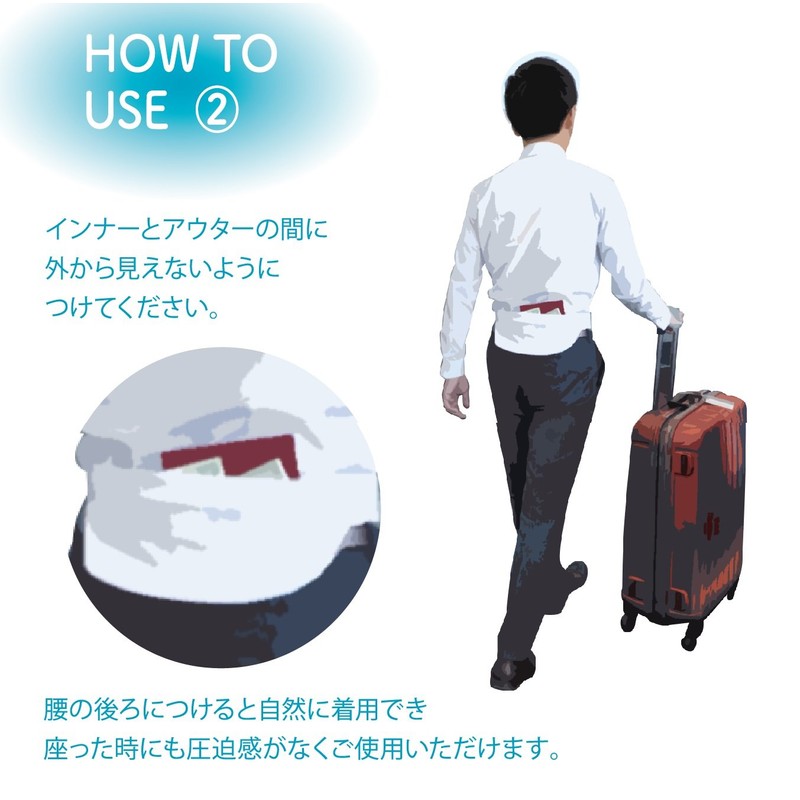 [konsaisu] Cash Valuables Belt Single Slot, 12 cm 0.028kg 200109