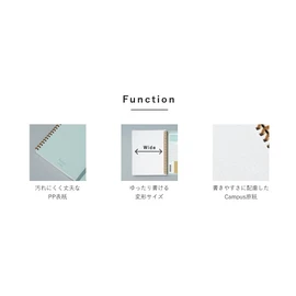 Kokuyo Sooofa Soft Ring Notebook, A5 Modified, 0.2 inch (4 mm) Square Ruled, Cutoff, 80 Sheets, Yellow (SV738S4-Y), Set of 3