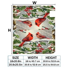 Cardinal Bird Mailbox Covers Magnetic Standard Size 21"x18" Mailbox Cover Spring Letter Box Cover Mailbox Wraps Post Magnetic Mailbox Covers Winter Decorations for Outdoor Yard Garden