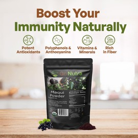 Go Nutra Organic Maqui Berry Powder | Maqui Superfood Freeze-Dried for Nutrition & Flavor | Chile Grown | Antioxidants & Polyphenols | Non-GMO & Gluten Free | 100% Natural | 2.2 lbs (1 kg)