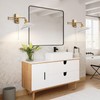 Magiroz Vintage Milk Glass Wall Sconce Modern Rushed Brass Swing