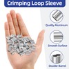 1/8"(3mm) Aluminum Crimping Loop Sleeve, Wire Rope Sleeve, Cable Crimps