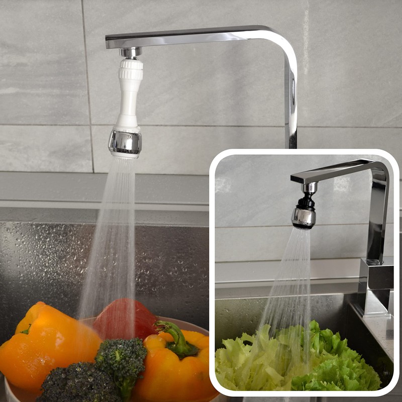 Siroflex 2507/5W "Duetto" 1 White Hose with Tap Aerator for