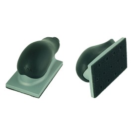 Mirka Hand Block Set Sanding Block with Suction Hook and Loop Including 3 Abranet Mesh Sanding Strips Grain P120 70 mm x 125 mm Grit P120