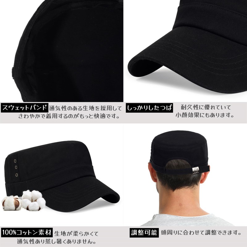 Geyanuo Men's Hat, Work Cap, 100% Cotton, Casual, Outdoors, Fishing,