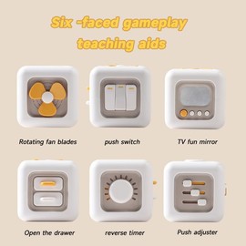 Busy Cube Toys , Montessori Toy for 1 Year Old, Activity Cube for Kids 1-3 Years Old, Toddler Activity Cube Gift for Party