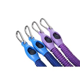 Set of 4 Resistance Bands with Clasps Included (Two 20 LBS Bands & Two 25 LBS Bands for Total of 90 LBS)