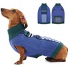 IKIPUKO Medium Dog Sweater, Fall Turtleneck Sweater with Leash Hole,