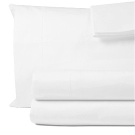 Decfair 100% Egyptian Cotton Queen Bed Sheets Set 1000 Thread Count Luxury Hotel Soft and Smooth White Queen Size Sheet Set 16" Deep Pocket Sateen Weave Extra Long Staple Cotton Bedding - 4 Piece