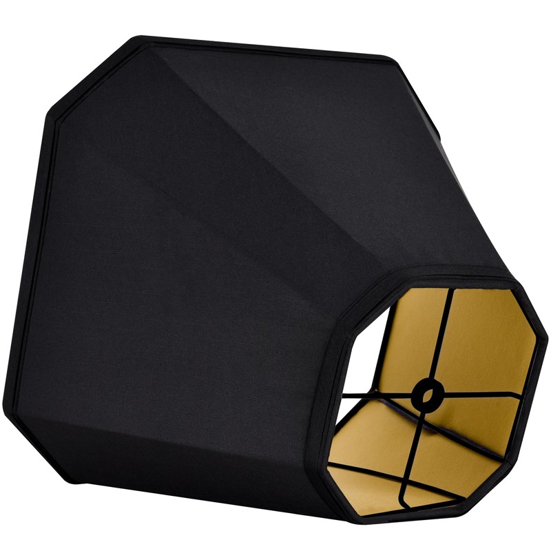 GO&SO Bell Lamp Shades Set of 2 Black Scalloped Lamp