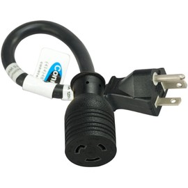 Conntek 1F520L520 1-Feet NEMA 5-20P 20-Amp 125-volt Plug to 20Amp 125V L5-20R Locking Female Connector