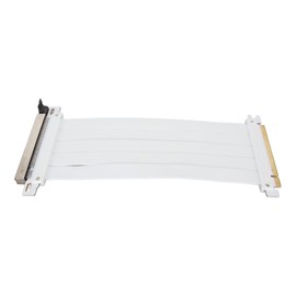 PCIE 4.0 X16 Extender Riser Cable High Shielding Property 180 Degree Flexible PCIE 4.0 Extension Cable for Graphics Card White 20cm/7.9in